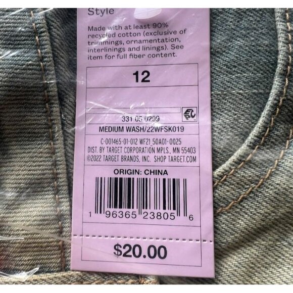 Wild Fable Women's Low-Rise Denim Mini Skirt Size Blue 12 - Picture 4 of 4